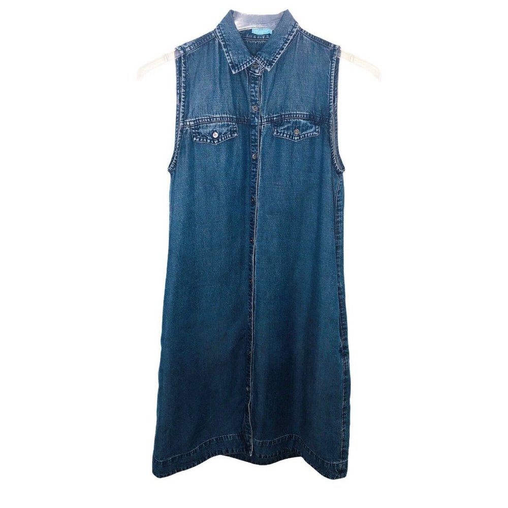 J. McLaughlin Chambray Denim Sleeveless Dress XS